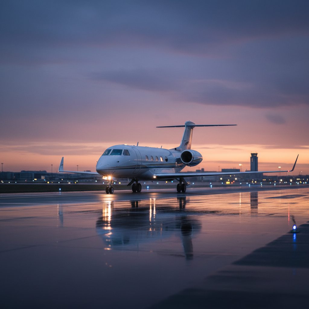 Gulfstream G400, On the runway, illustrative image