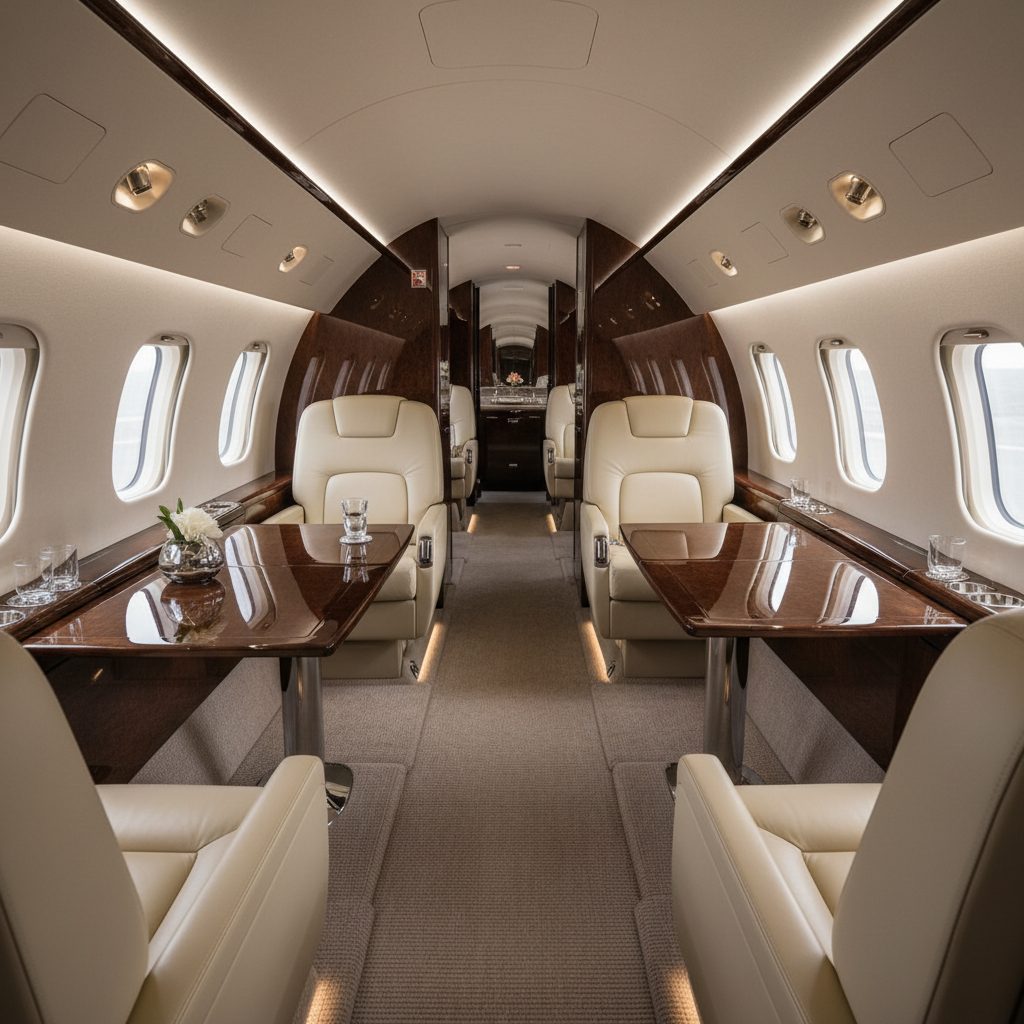 Dassault Falcon 8X, Private cabin, illustrative image