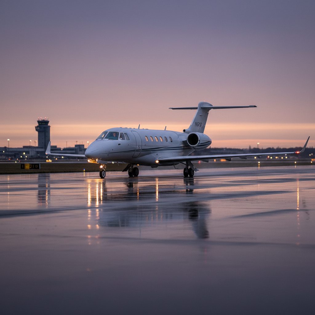 Cessna Citation Sovereign, On the runway, illustrative image